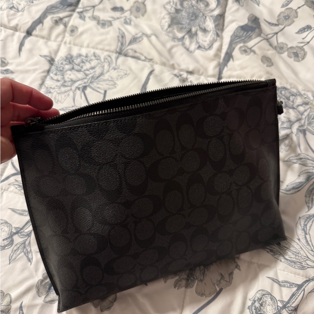 Coach Black Signature Pouch